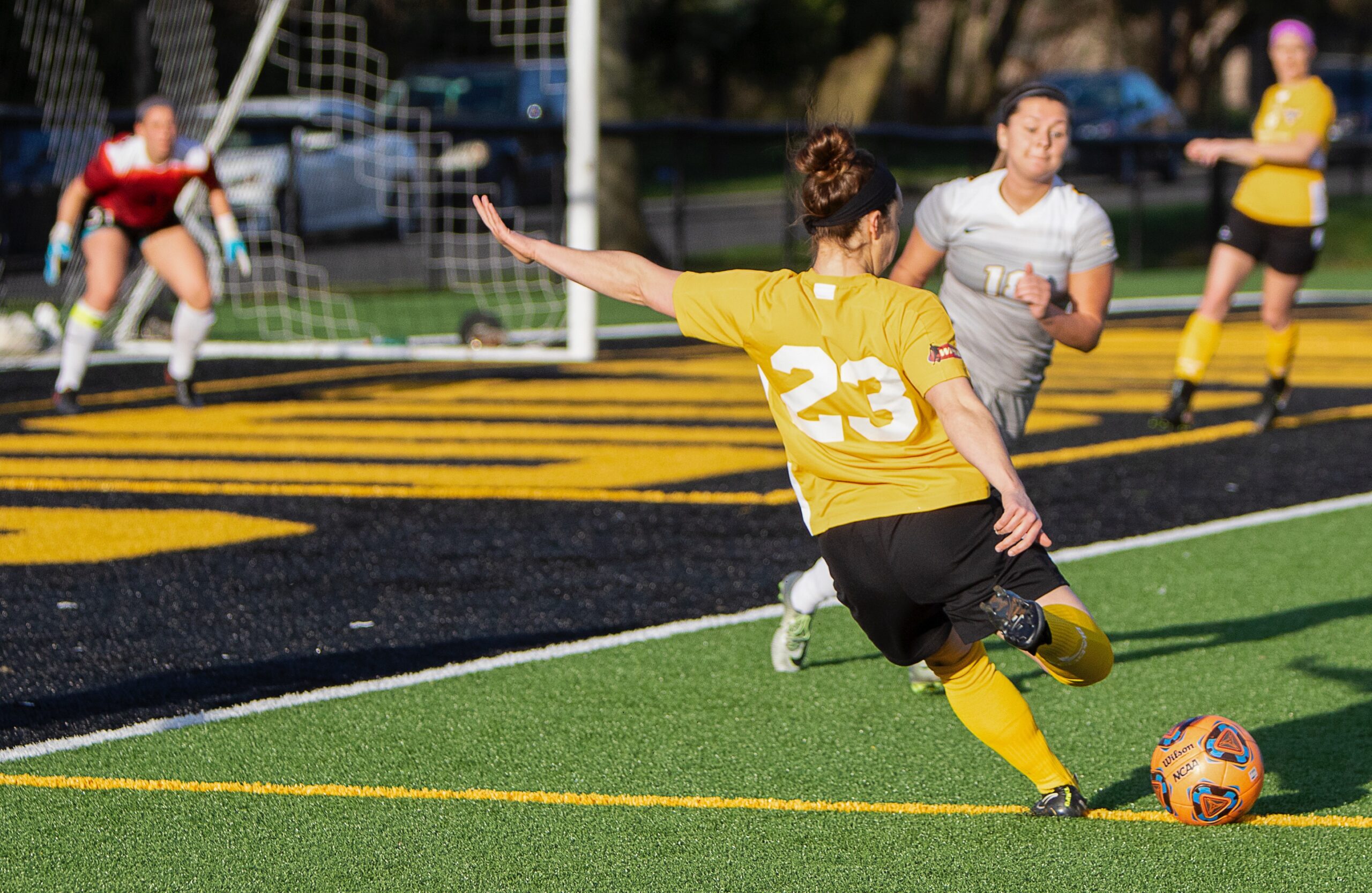 Eagles midfielder Christy Zwolski takes a shot against ODU | Daniel Herlensky