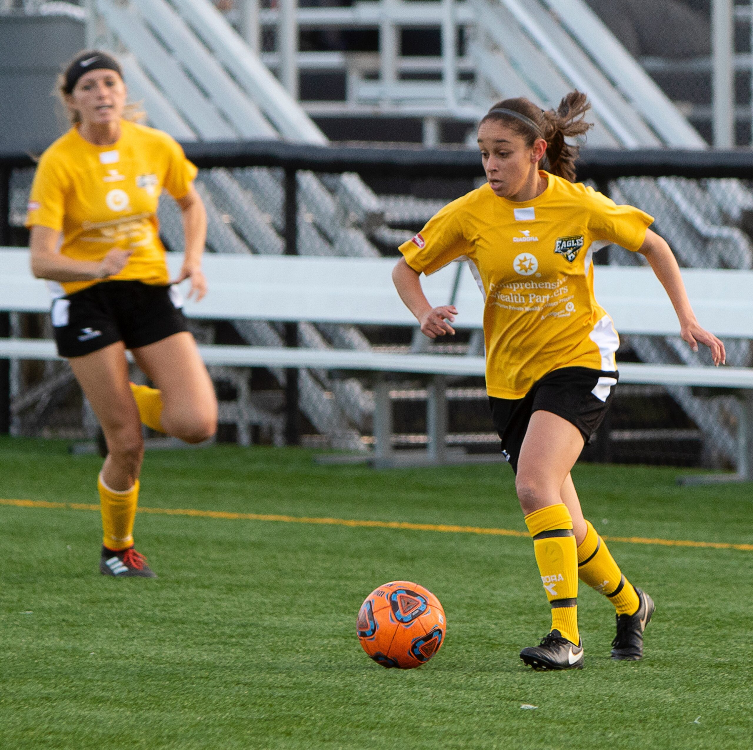 Eagles midfielder Lila Remache dribbles forward against ODU | Daniel Herlensky