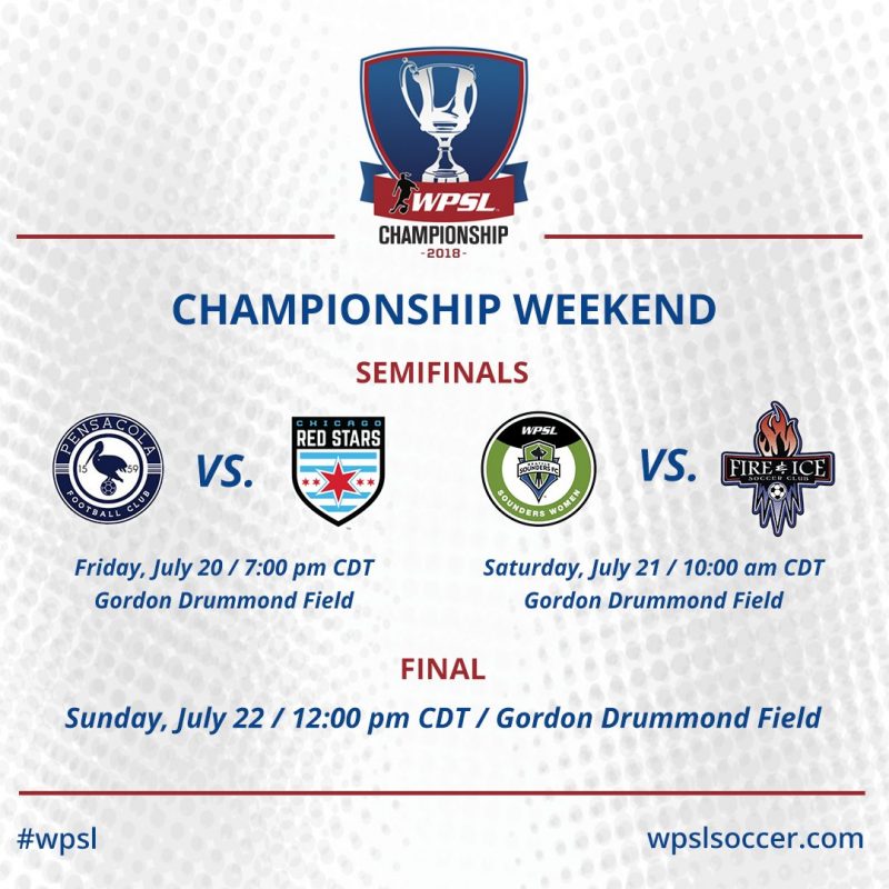 WPSL's Championship Weekend starts Friday, July 20, 2018 | WPSL