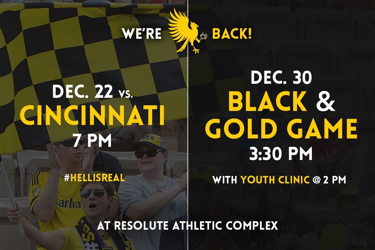 The Eagles play Cincinnati as part of a 2-match slate of friendlies in December.