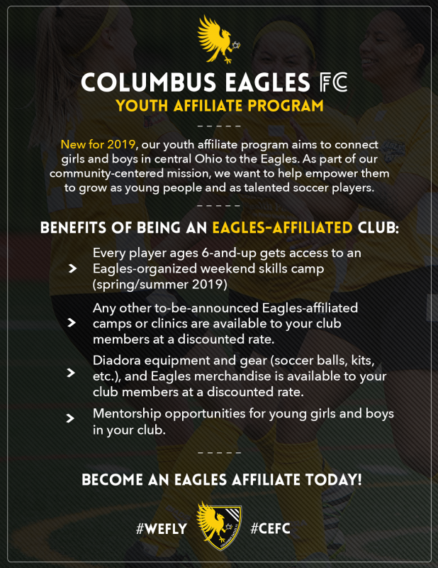The Eagles are launching a youth affiliate program for local clubs and teams in central Ohio.