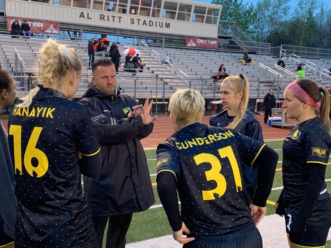 Eagles' head coach Matt Ogden got his first win as Columbus head coach on May 11, 2019 at AAFC Lumberjills.